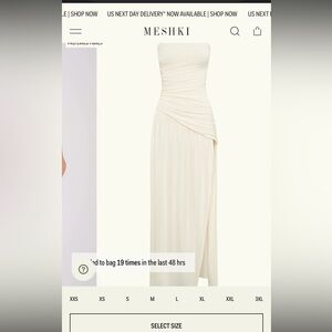 Meshki Bex Strapless Ivory Dress